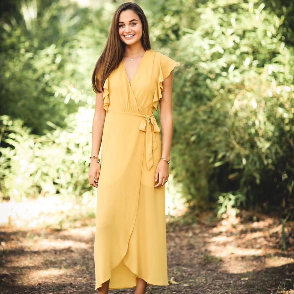 Yellow Wrap Dress